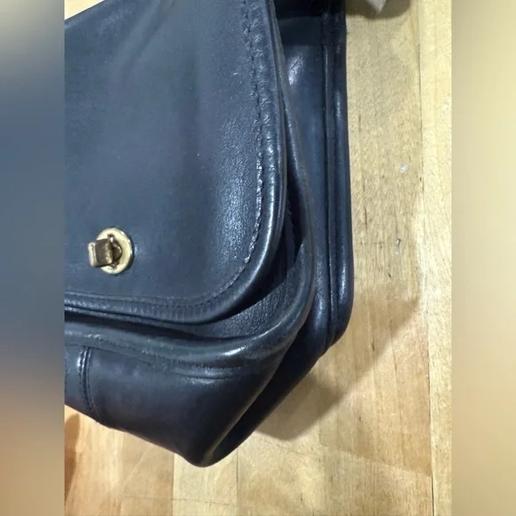 Coach Bag Legacy in Black Leather Saddle Bag Crossbody 9965 - Picture 5 of 11